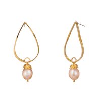 Popular Style Natural Freshwater Pearl Creative Exaggerated Handmade Earrings Wholesale main image 4