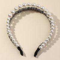 Fashion Crystal Double-layer Claw Chain Pearl Headband main image 3