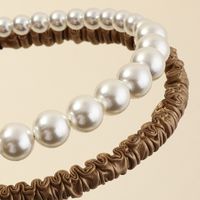 Fashion Crystal Double-layer Claw Chain Pearl Headband main image 4