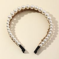 Fashion Crystal Double-layer Claw Chain Pearl Headband main image 5