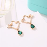 New Crystal Butterfly Ladies Drop Alloy Earrings Necklace Set For Women main image 4