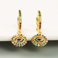 New Fashion Copper Inlaid Color Zircon Xaggerated Earrings main image 1