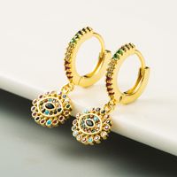 New Fashion Copper Inlaid Color Zircon Xaggerated Earrings main image 3