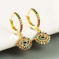 New Fashion Copper Inlaid Color Zircon Xaggerated Earrings main image 5