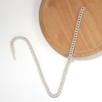 Gold And Silver Two-color Metal Stitching Clavicle Chain  Geometric  Snake Bone Necklace main image 5