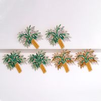 New Coconut Tree Girls Alloy Diamond Creative Earrings  Wholesale main image 3