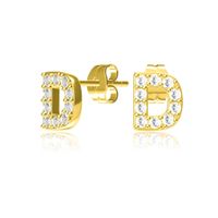 Hot-selling New Letter 26 English Copper Letters Zircon Earring For Women main image 4