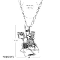 Retro Coole Geometrische Halskette Schädel Krieger Kamel Halskette main image 5