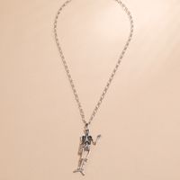 Mode Schädel Menschlichen Knochen Unisex Lange Übertriebene Halskette main image 4