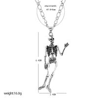 Fashion Skull Human Bone Unisex Long Exaggerated Necklace main image 5