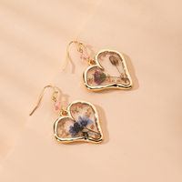 Korea Neue Geometrische Herzförmige Blumenanhänger Ohrringe Für Frauen Großhandel main image 2