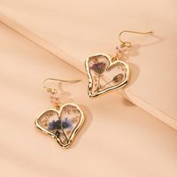 Korea New Geometric Heart-shaped Flower Pendant Earrings For Women Wholesale main image 3