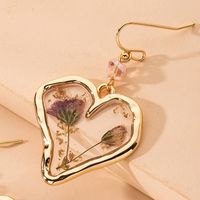 Korea Neue Geometrische Herzförmige Blumenanhänger Ohrringe Für Frauen Großhandel main image 5