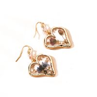 Korea New Geometric Heart-shaped Flower Pendant Earrings For Women Wholesale main image 6