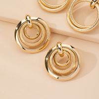 New Exaggerated Retro Fashion Design Multilayer Metal  Earrings main image 4