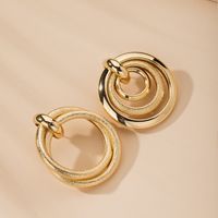 New Exaggerated Retro Fashion Design Multilayer Metal  Earrings main image 5