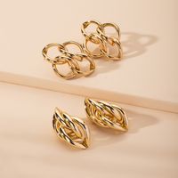 Fashion Exaggerated Retro Geometric Metal Earrings For Women main image 1