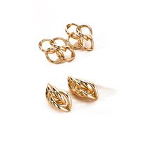 Fashion Exaggerated Retro Geometric Metal Earrings For Women main image 6