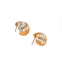Boucles D&#39;oreilles En Alliage Rétro Coquille Simple De Mode Pour Femmes Vente En Gros main image 6