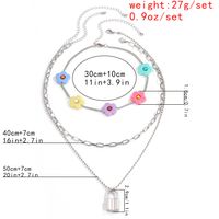 Fashion   Creative Flower Clavicle Suit Necklace Personality Simple Lock Necklace main image 5