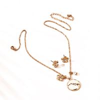 New Korean Fashion Simple Clavicle Chain Necklace Earrings Set For Women main image 6