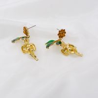 Cupid Leaf Fun Retro Baroque Little Angel Retro Vintage Earrings Wholesale main image 4