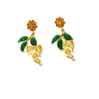 Cupid Leaf Fun Retro Baroque Little Angel Retro Vintage Earrings Wholesale main image 6