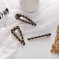 Metal Chain Simple Bb Clip Hair Clip Broken Hair Word Clip Side Clip Wholesale main image 1