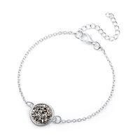 Hot-selling Silver Round Resin Natural Stone Love Bracelet For Lover Gift sku image 2