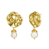 Popular Style Natural Freshwater Pearl Creative Exaggerated Handmade Earrings Wholesale sku image 1