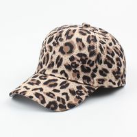 New Fashion Casual All-match Lovers Curved Brim Leopard  Cap sku image 2