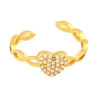 Fashion Diamond Butterfly Ring Heart-shaped  Ring sku image 1