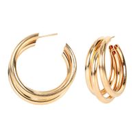 Korean Retro Alloy Plating Geometric Women's Earrings Wholesale sku image 1