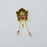 Fashion Personality Tassel Flower Palace  Vintage Brooch Wholesale sku image 1