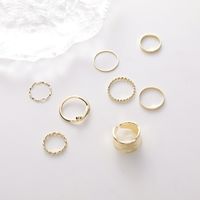 Conjunto De Anillos Anudados Trenzados Anillo De Dedo Índice Anillo Liso Conjunto De 8 Piezas Al Por Mayor sku image 1