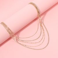 Fashion Ethnic  Simple Multi-layer Necklace Short Clavicle Chain main image 1