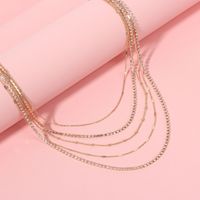 Fashion Ethnic  Simple Multi-layer Necklace Short Clavicle Chain main image 3