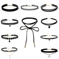 Fashion Gothic Lolita Choker Collar Necklace Set main image 1