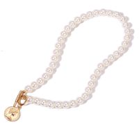 New Artificial Pearl Coin Pendant Necklace Creative Retro Simple  Necklace main image 3
