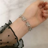 Fashion Rhinestone Butterfly Micro-inlaid Stainless Steel Bracelet main image 1