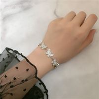 Fashion Rhinestone Butterfly Micro-inlaid Stainless Steel Bracelet main image 4