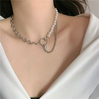 Fashion Snake Head Star Pearl Chain Stitching Short Clavicle Chain Necklace main image 4