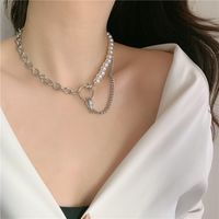 Fashion Snake Head Star Pearl Chain Stitching Short Clavicle Chain Necklace main image 5