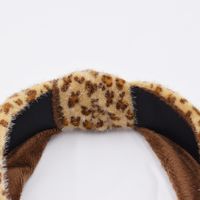 Autumn New Plush Print Women's Korean Mink Wide-sided Leopard Print Headband main image 5