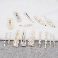 Korean Pearl Hairpin Bangs Headdress Pearl Side Clip Wholesale main image 1