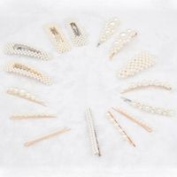 Korean Pearl Hairpin Bangs Headdress Pearl Side Clip Wholesale main image 4