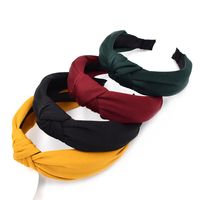 Autumn New Pure Color Breathable Cloth Art Wide Side Korea Simple Face Wash Hair Accessories main image 1