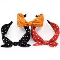 New Broadside Polka Dot Polka Dot Bow Tie Women's Simple Fabric Knotted Hair Accessories main image 1