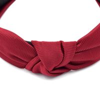 New Solid Color Striped Korean Fabric Knotted Retro Solid Color Fabric Handmade Headband main image 6