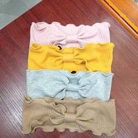 Korean Wide-brimmed Knitting Woolen Fashion Bow Retro Candy-colored Headband For Ladies main image 4